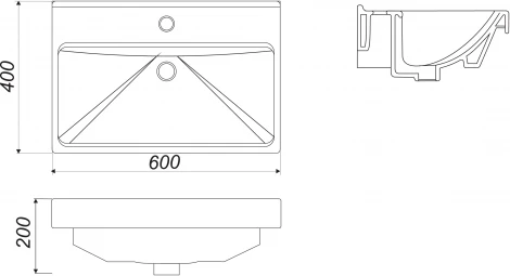 Мебельная раковина Sanita luxe Fest 60