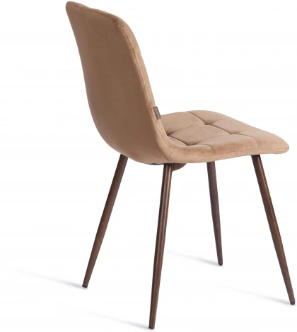 Стул CHILLY (mod. JSC-220) / 1 шт. в упаковке Tetchair (Велюр,Металл /Коричневый,Орех) арт.24974