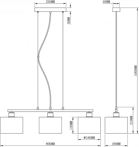 Подвесной светильник Moderli Room V2731-3P (220V, на тросе)