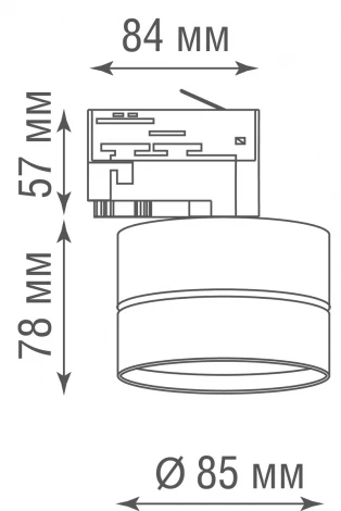 Трековый светильник трехфазный светодиодный 12Вт 220V Donolux Bloom DL18960R12W1WTrack