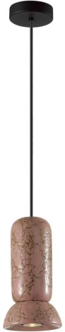 Подвесной светильник Odeon Light Kerama 5054/1C PENDANT черный/розовый/коричн./металл/керамика GU10 LED 4W (220V, на проводе, круглые)