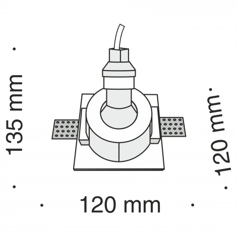 Встраиваемый светильник Gyps Modern GU10 1x35Вт Maytoni Technical DL001-1-01-W
