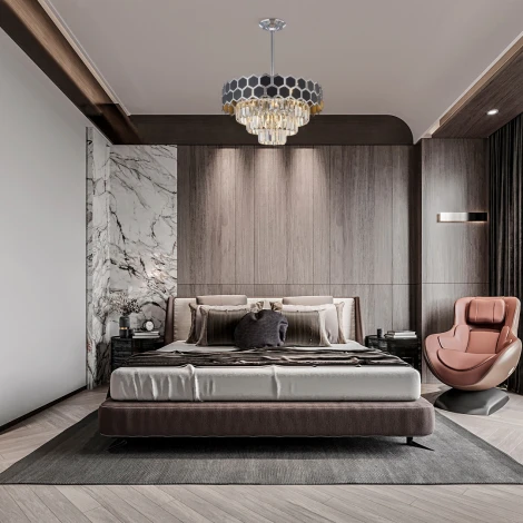 Подвесная люстра хрустальная на штанге Arte Milano Sorrento-5009 375009/4+2/300/480 CR (220V)