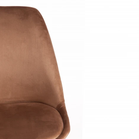 Стул TULIP SOFT (mod. 74) желтый (HLR 41)/натуральный (вельвет/дерево)