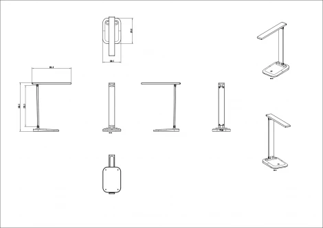 Офисная настольная лампа складываемая Arte Lamp London A5124LT-1BK (LED, выключатель)