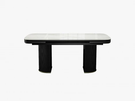 Стол DikLine EKP205 керамика К20 глянец, опоры МДФ черные/золото (2 уп.) 00-00082580