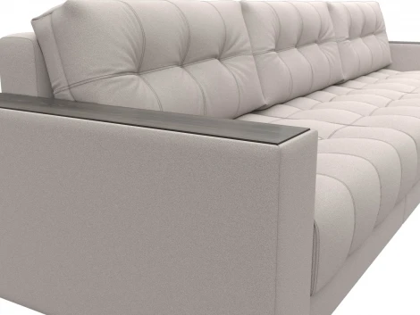 Диван прямой с декором Лига-049 НПБ Лонг Лига Диванов (Замша) арт.128446