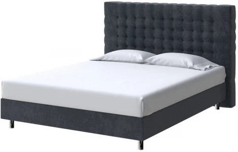 PROxSON Кровать Tallinn Boxspring Standart (Ткань: Велюр Casa Графитовый) 160x200