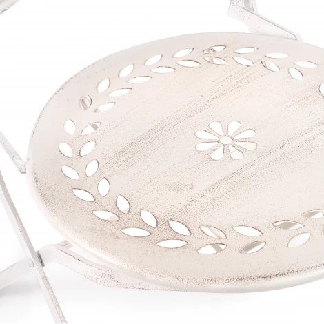 Комплект (стол + 2 стула) Secret de Maison Monique (mod. PL08-6241.6242) Античный белый (Antique White) (металл)