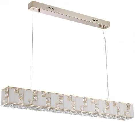 Подвесной светильник Odeon Light Crossa 5072/50L золото/прозрачный/белый/металл/хрусталь/алебастр LED 50W 3700K (220V)