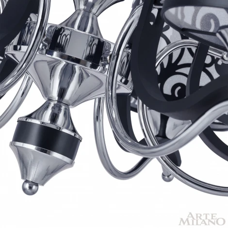 Подвесная люстра Arte Milano Florentia-4957 304957/6 Bk/Ni (220V, на цепи)