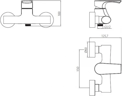 Смеситель Damixa Capital Pro HFKP20000 для душа