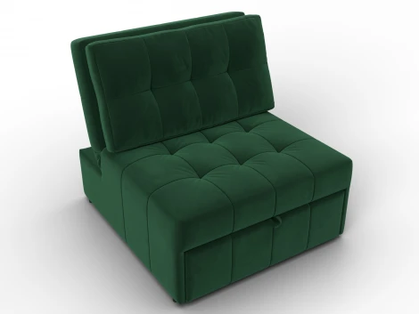Кресло-кровать Лига-107 (80) (ЛДСП,Брус,Фанера,Велюр/Зеленый) Лига Диванов 134897