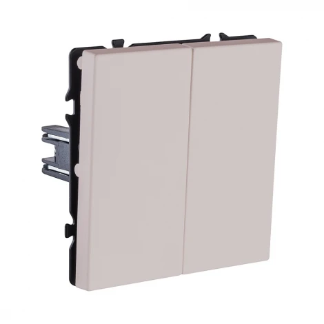 Выключатель 2-клавишный 10А/250В кашемир матовый Kollinger Eclipse EC-004CM