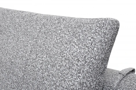 Диван трехместный Turin(2 секции) с канапе и мех черно/серый Santo1606 255*163,5**68см Garda Decor