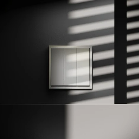 Выключатель трехклавишный (шелк) Voltum S70 VLS030104