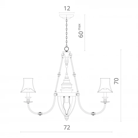 Подвесная люстра Divinare Archeo 1165/01 LM-6