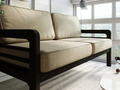 Диван Arsko прямой Бергер Б венге рогожка бежевая