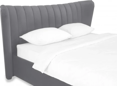 Кровать Queen Agata Lux ОГОГО (арт.636843), (Ткань/Серый)