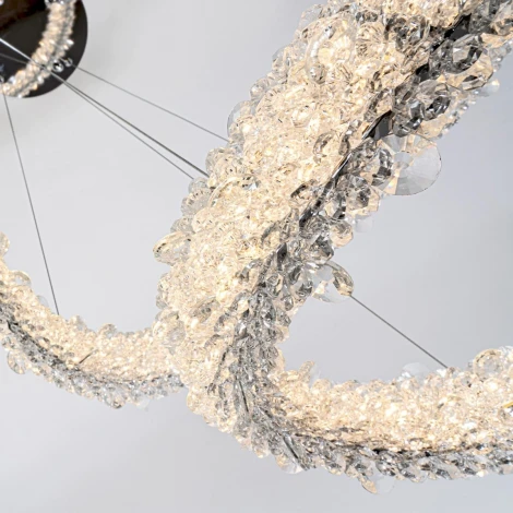 Подвесной светильник светодиодный хрустальный с пультом с регулировкой цветовой температуры и яркости Modelux MODESTYLE MS.5003.600.400 CR