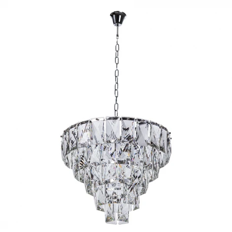 Подвесная люстра каскадная Divinare Chara 3508/02 LM-6 (220V, хрусталь, на цепи)
