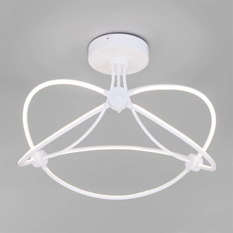 Потолочная люстра Wi-Fi Eurosvet Petto 90246/6 белый Smart (LED, 220V, управление смартфоном, голосовое управление, умный дом - Minimir Home)