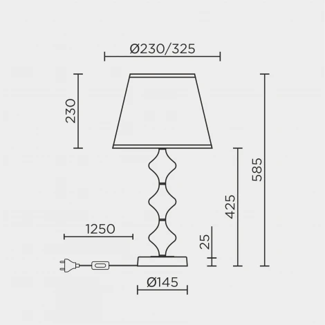 Интерьерная настольная лампа Modelux ML.6105.01TL WH