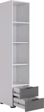 Зефир Шкаф однодверный 107.03 Mebelson (ЛДСП,ПВХ,МДФ,Металл/Светлое дерево,Черный,Серый) арт.UL.107-M.103.03.3269