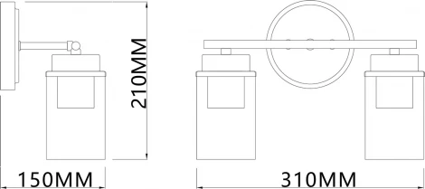 Бра Escada Dinasty 2118/2A E14*40W Black/Brass (220V)