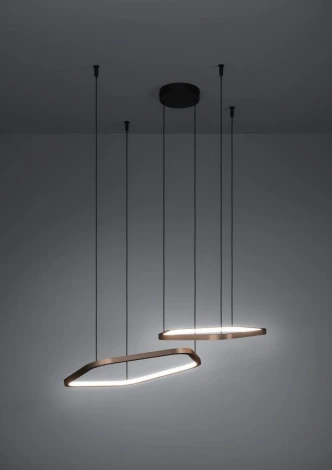 Подвесной светильник светодиодный Eglo Estrella 390507 с регулировкой цветовой температуры 1X30W LED 2200-6500K, 5200lm, алюминий, сталь, бронзовый, черный, белый