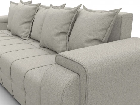 Диван угловой Лига-121 левый угол (ДСП,Брус,Рогожка/Бежевый) Лига Диванов 137340L