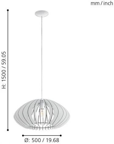 Подвесной светильник Eglo Cossano 2 95254