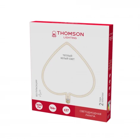 Лампочка светодиодная филаментная белая трубка E27 16W Thomson Deco Heart-2 TH-B2409