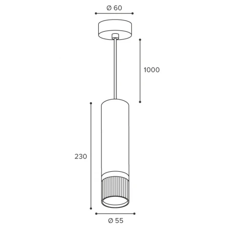Подвесной светильник Wolta WSL-GU10/P19BG под лампу GU10 Черный / золотой DUO