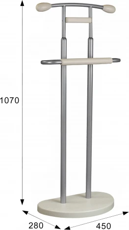 Вешалка костюмная ГАЛАНТ 333 металлик/слоновая кость Mebelik арт.008995