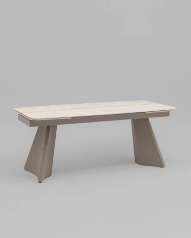 Стол обеденный Eliora 180-260х90 см серый травертин керамика Stool Group УТ000042588