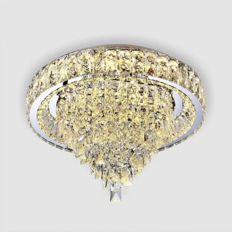 Потолочная люстра светодиодная хрустальная с пультом и управлением смартфоном с регулировкой цветовой температуры и яркости LED4U L030-500