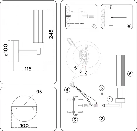 Бра Ambrella High Light LH55154 (220V)