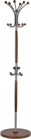 Вешалка напольная Д 1 металлик/ средне-коричневый от фабрики Mebelik