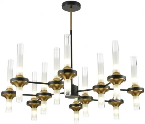 Потолочная люстра на штанге Lumion Tamaresa 8112/24 черный/бронза/прозрачный, металл/стекло G9 24*30W 220V