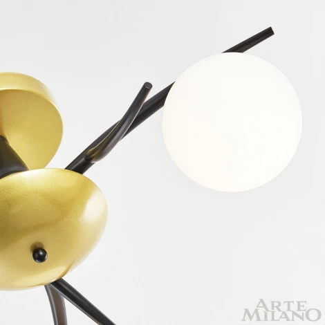 Потолочная люстра на штанге Arte Milano 273408/3 BK/GD (220V, шарики)