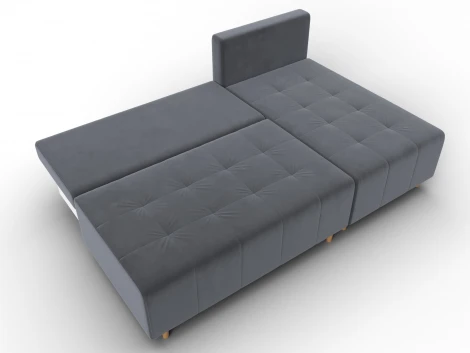 Диван угловой Лига-102 угол универсальный (ДСП,Брус,Фанера,Велюр/Серый) Лига Диванов 134792