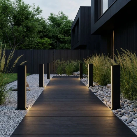 Наземный светильник светодиодный Elektrostandard Flat 1538 TECHNO LED 3000K чёрный