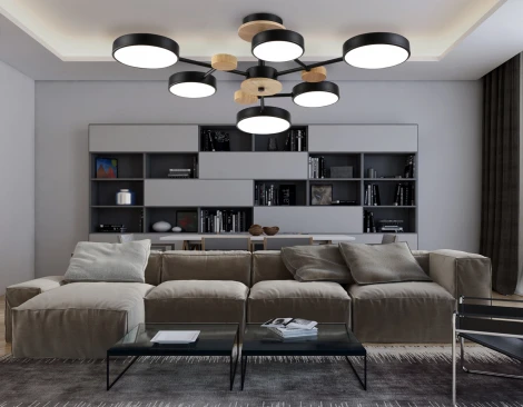 Потолочная люстра светодиодная на штанге с регулировкой цветовой температуры Ambrella COMFORT FL4863 (220V)