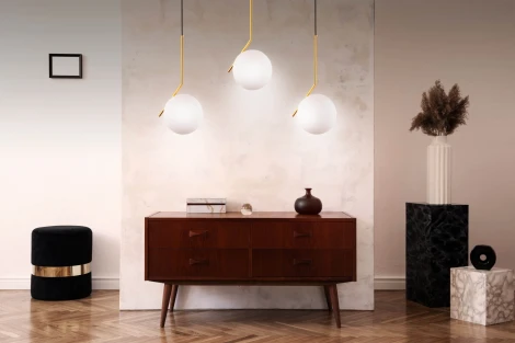 Подвесной светильник Lumina Deco Sorento LDP 1215-200 WT+GD (220V, на проводе, шар)