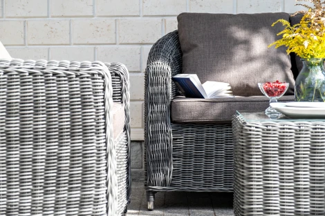 Кресло из искусственного ротанга, цвет графит 4SIS Кон Панна YH-C1808W graphite