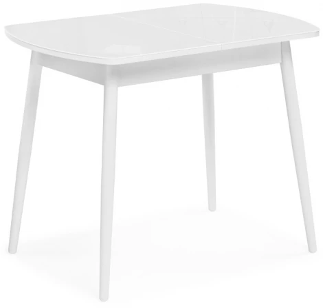 Стеклянный стол Woodville Калверт белый 551083