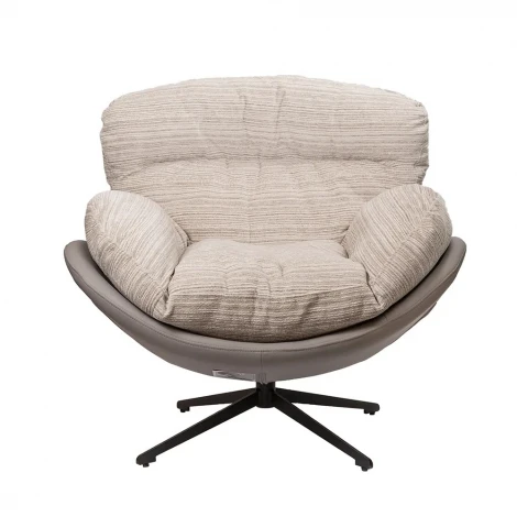 Кресло BLISS серый, экокожа, шенилл Bradex Home FR 1069