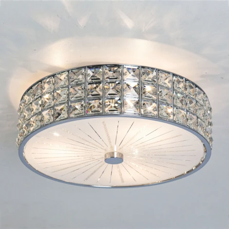 Потолочный светильник круглый Citilux Портал CL324131 (220V, хрусталь K9, звезды)