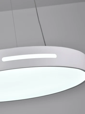 Подвесной светильник с пультом ДУ 140W, белый, LED Natali Kovaltseva INNOVATION STYLE 83138 (регулировка яркости, 220V, на тросе, круглые)